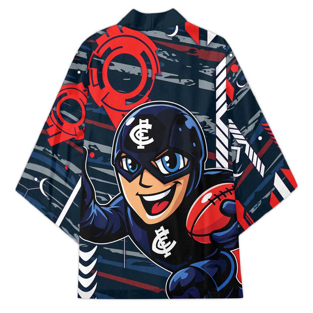Carlton Football Club Kimono Mascot Cartoon Football Illustration Style