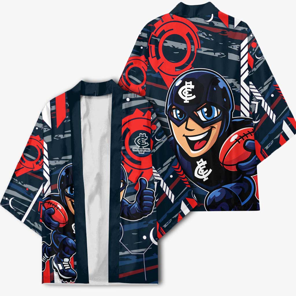 Carlton Football Club Kimono Mascot Cartoon Football Illustration Style