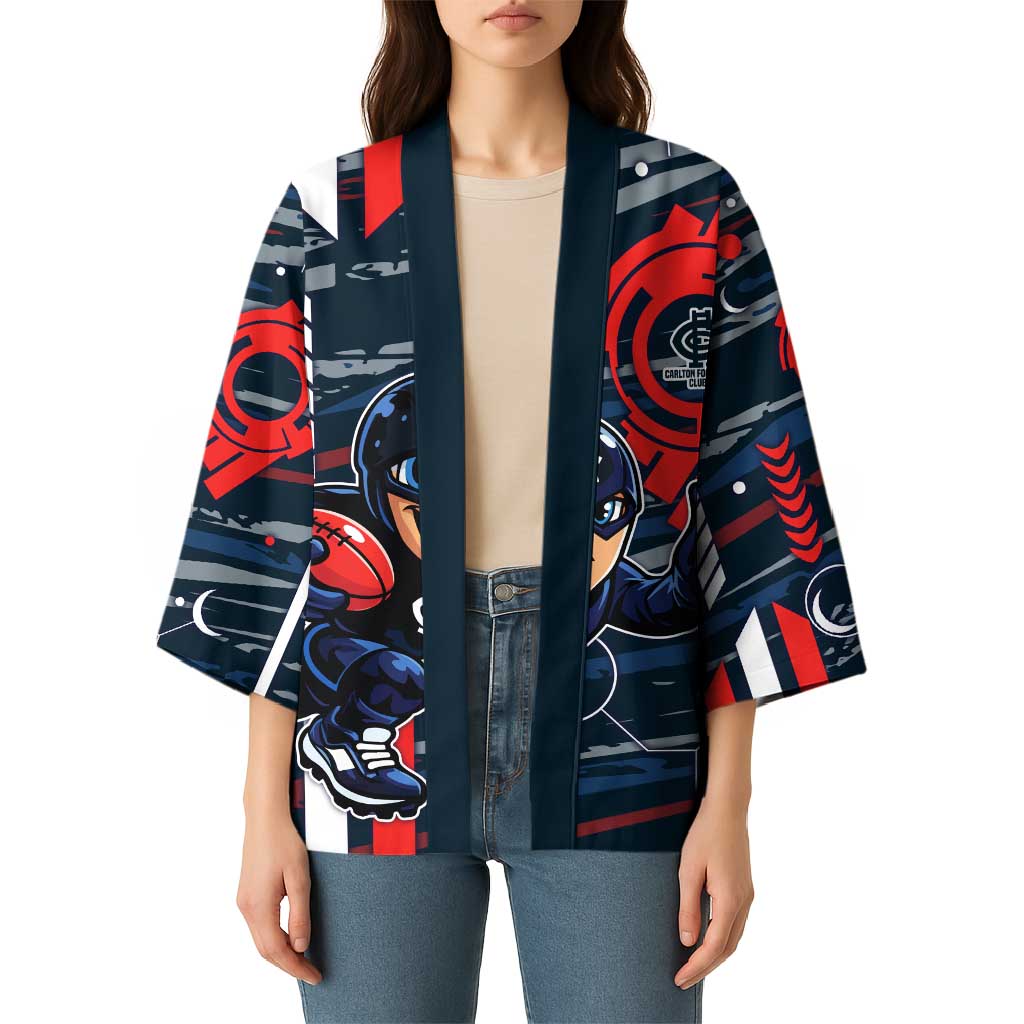 Carlton Football Club Kimono Mascot Cartoon Football Illustration Style