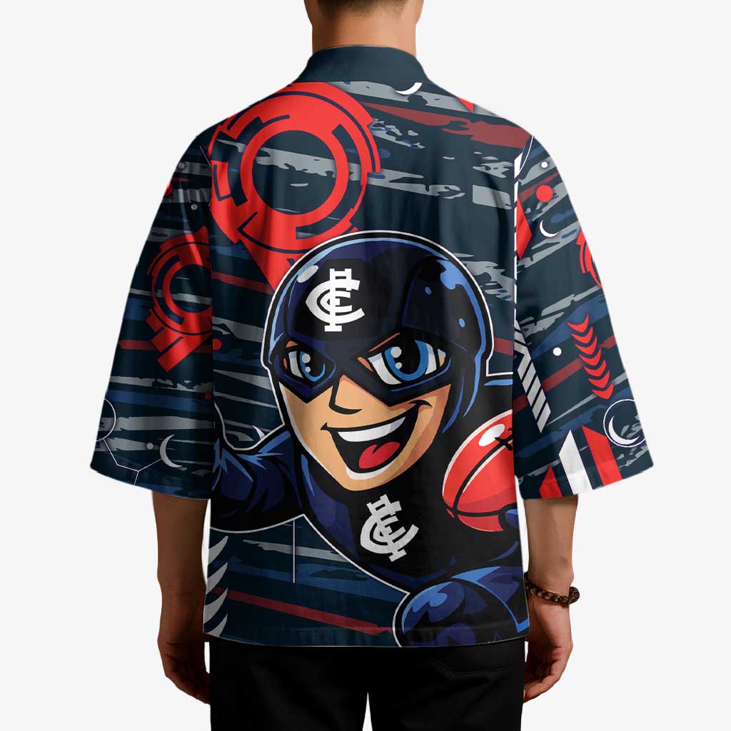 Carlton Football Club Kimono Mascot Cartoon Football Illustration Style