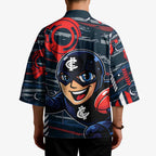 Carlton Football Club Kimono Mascot Cartoon Football Illustration Style