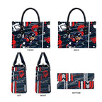 Carlton Football Club Leather Bag Mascot Cartoon Football Illustration Style