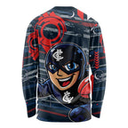 Carlton Football Club Long Sleeve Shirt Mascot Cartoon Football Illustration Style