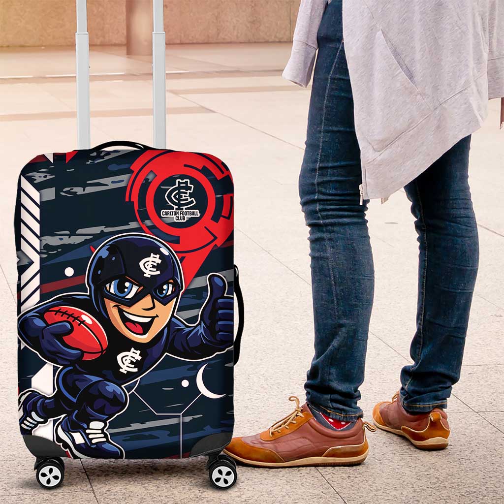 Carlton Football Club Luggage Cover Mascot Cartoon Football Illustration Style