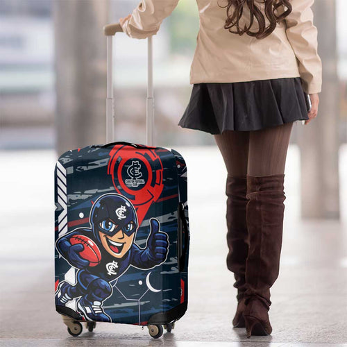Carlton Football Club Luggage Cover Mascot Cartoon Football Illustration Style