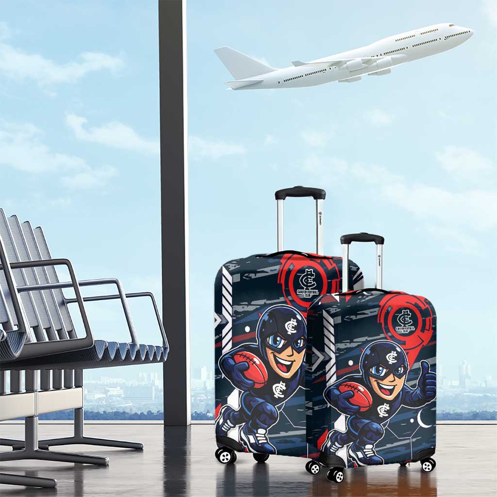 Carlton Football Club Luggage Cover Mascot Cartoon Football Illustration Style