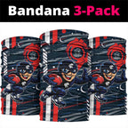 Carlton Football Club Neck Gaiter Mascot Cartoon Football Illustration Style