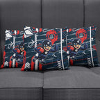 Carlton Football Club Pillow Cover Mascot Cartoon Football Illustration Style