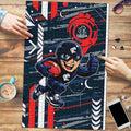 Carlton Football Club Puzzle Mascot Cartoon Football Illustration Style