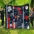 Carlton Football Club Quilt Mascot Cartoon Football Illustration Style