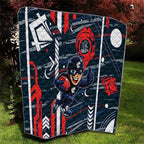 Carlton Football Club Quilt Mascot Cartoon Football Illustration Style