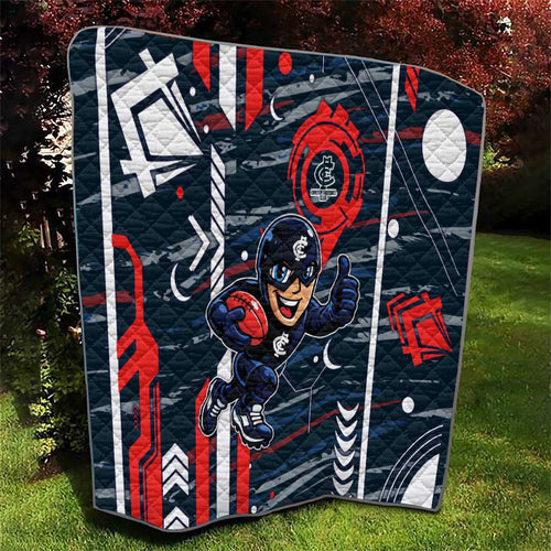 Carlton Football Club Quilt Mascot Cartoon Football Illustration Style
