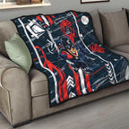 Carlton Football Club Quilt Mascot Cartoon Football Illustration Style