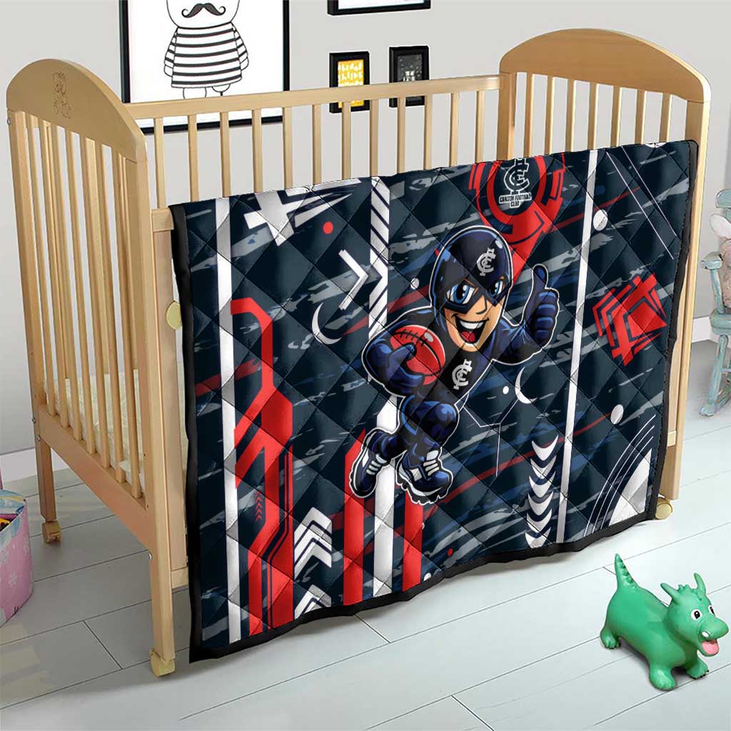 Carlton Football Club Quilt Mascot Cartoon Football Illustration Style