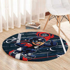 Carlton Football Club Round Carpet Mascot Cartoon Football Illustration Style