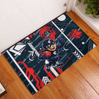 Carlton Football Club Rubber Doormat Mascot Cartoon Football Illustration Style