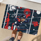 Carlton Football Club Rubber Doormat Mascot Cartoon Football Illustration Style