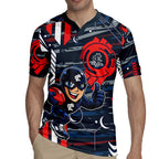 Carlton Football Club Rugby Jersey Mascot Cartoon Football Illustration Style