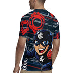 Carlton Football Club Rugby Jersey Mascot Cartoon Football Illustration Style