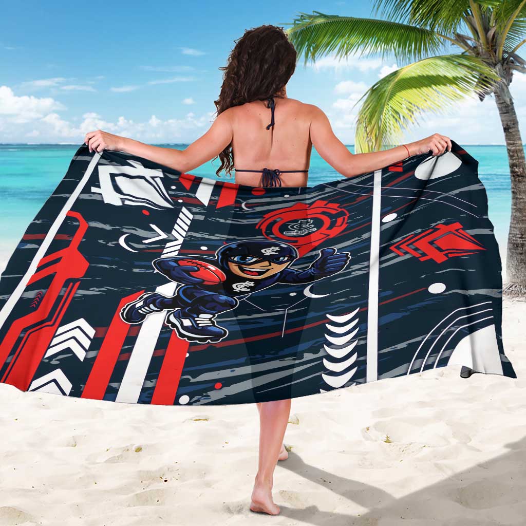 Carlton Football Club Sarong Mascot Cartoon Football Illustration Style