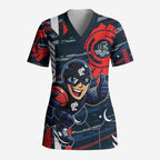 Carlton Football Club Scrub Top Mascot Cartoon Football Illustration Style