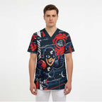 Carlton Football Club Scrub Top Mascot Cartoon Football Illustration Style