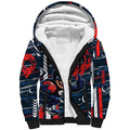 Carlton Football Club Sherpa Hoodie Mascot Cartoon Football Illustration Style
