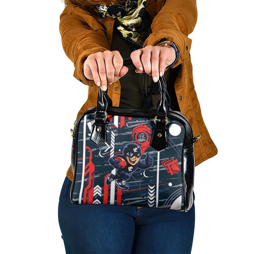 Carlton Football Club Shoulder Handbag Mascot Cartoon Football Illustration Style