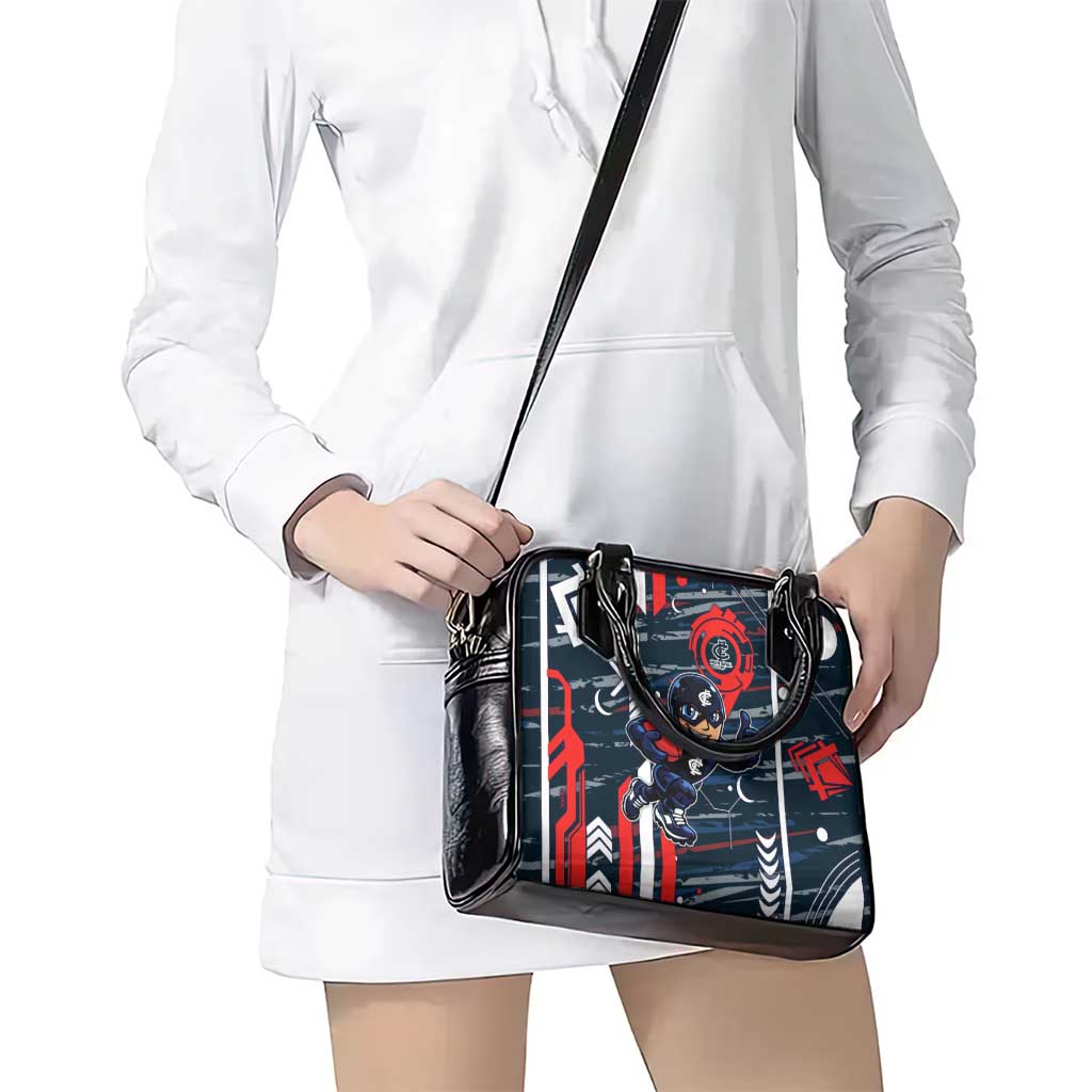 Carlton Football Club Shoulder Handbag Mascot Cartoon Football Illustration Style