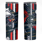 Carlton Football Club Skinny Tumbler Mascot Cartoon Football Illustration Style