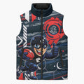 Carlton Football Club Sleeveless Puffer Jacket Mascot Cartoon Football Illustration Style