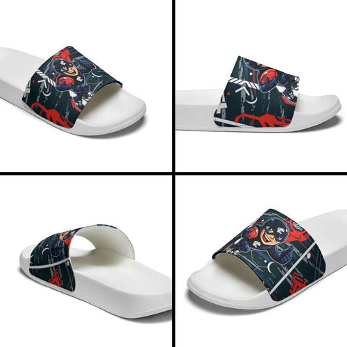 Carlton Football Club Slide Sandals Mascot Cartoon Football Illustration Style