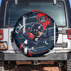 Carlton Football Club Spare Tire Cover Mascot Cartoon Football Illustration Style
