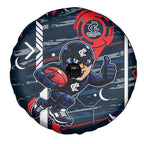 Carlton Football Club Spare Tire Cover Mascot Cartoon Football Illustration Style