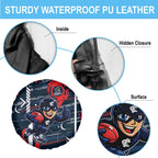 Carlton Football Club Spare Tire Cover Mascot Cartoon Football Illustration Style