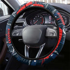 Carlton Football Club Steering Wheel Cover Mascot Cartoon Football Illustration Style