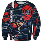 Carlton Football Club Sweatshirt Mascot Cartoon Football Illustration Style