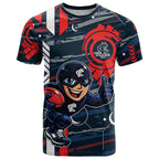 Carlton Football Club T Shirt Mascot Cartoon Football Illustration Style