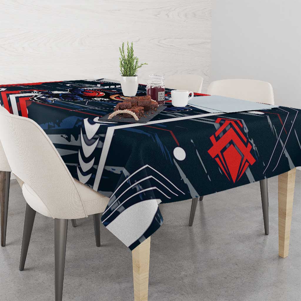 Carlton Football Club Tablecloth Mascot Cartoon Football Illustration Style