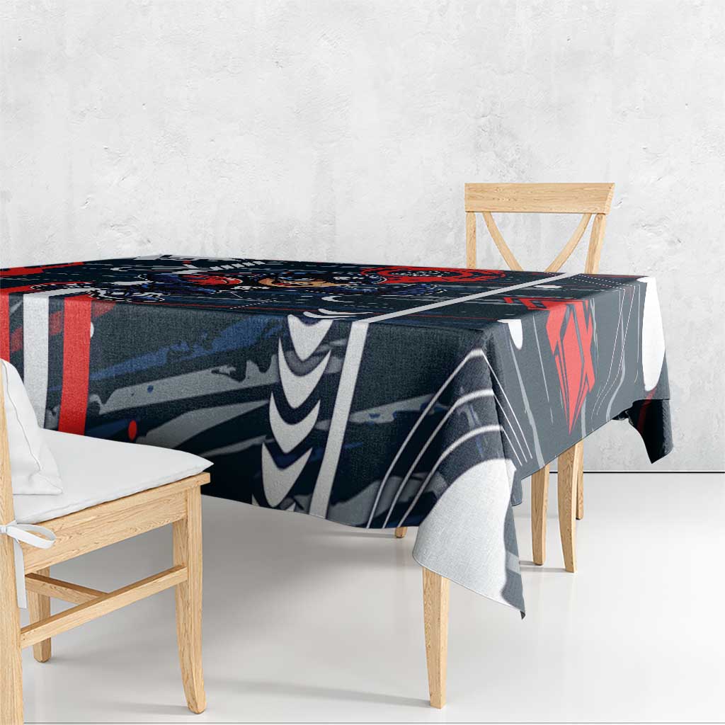 Carlton Football Club Tablecloth Mascot Cartoon Football Illustration Style