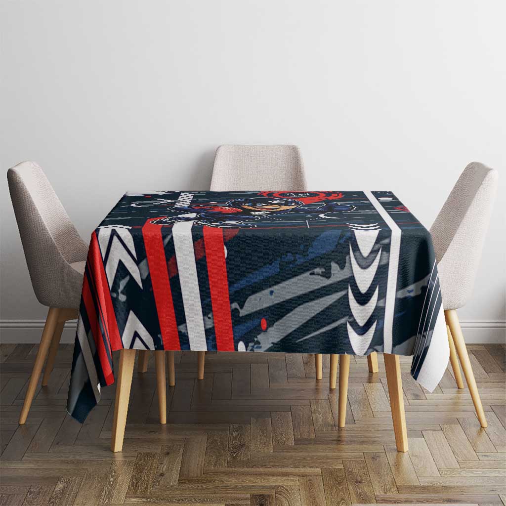 Carlton Football Club Tablecloth Mascot Cartoon Football Illustration Style
