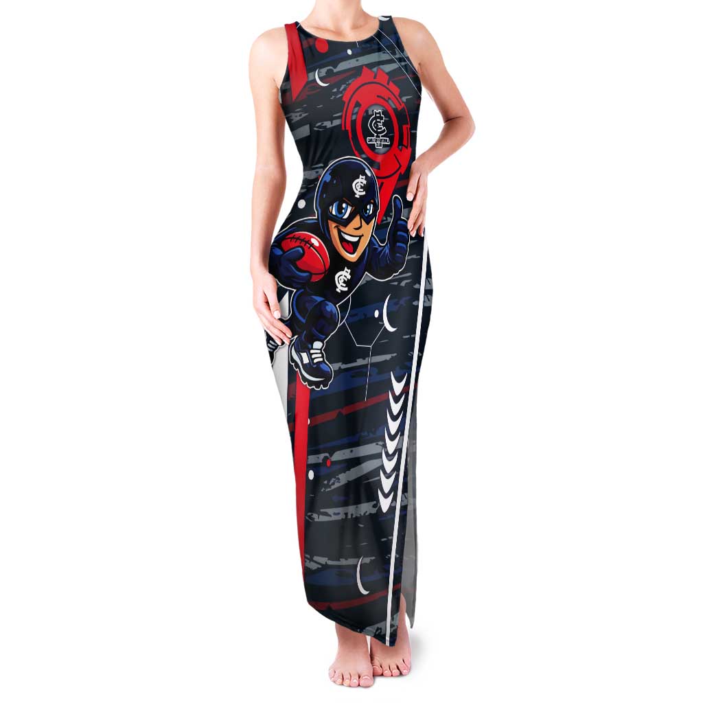 Carlton Football Club Tank Maxi Dress Mascot Cartoon Football Illustration Style
