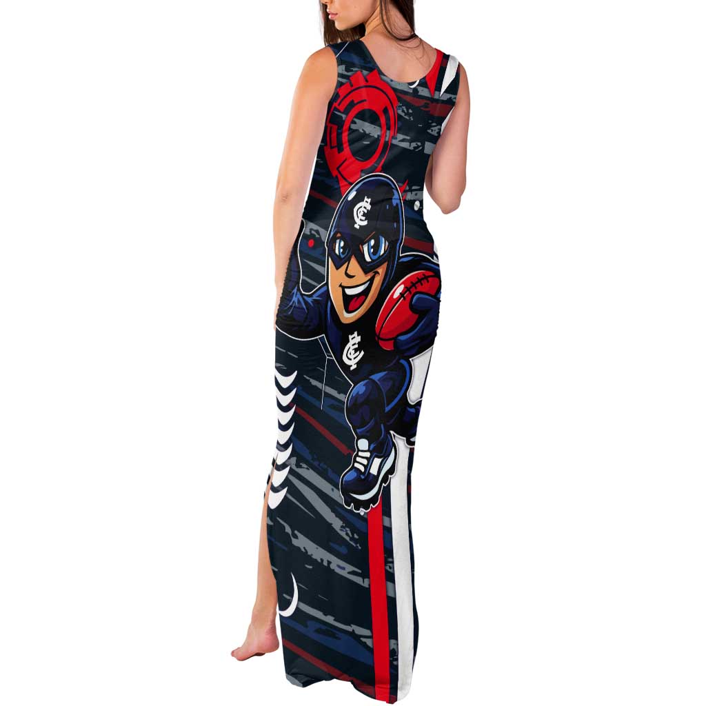 Carlton Football Club Tank Maxi Dress Mascot Cartoon Football Illustration Style