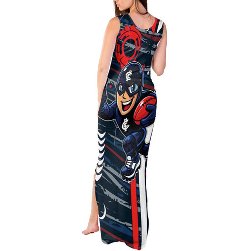 Carlton Football Club Tank Maxi Dress Mascot Cartoon Football Illustration Style