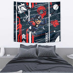 Carlton Football Club Tapestry Mascot Cartoon Football Illustration Style