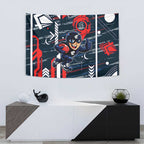 Carlton Football Club Tapestry Mascot Cartoon Football Illustration Style