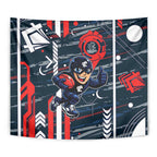 Carlton Football Club Tapestry Mascot Cartoon Football Illustration Style