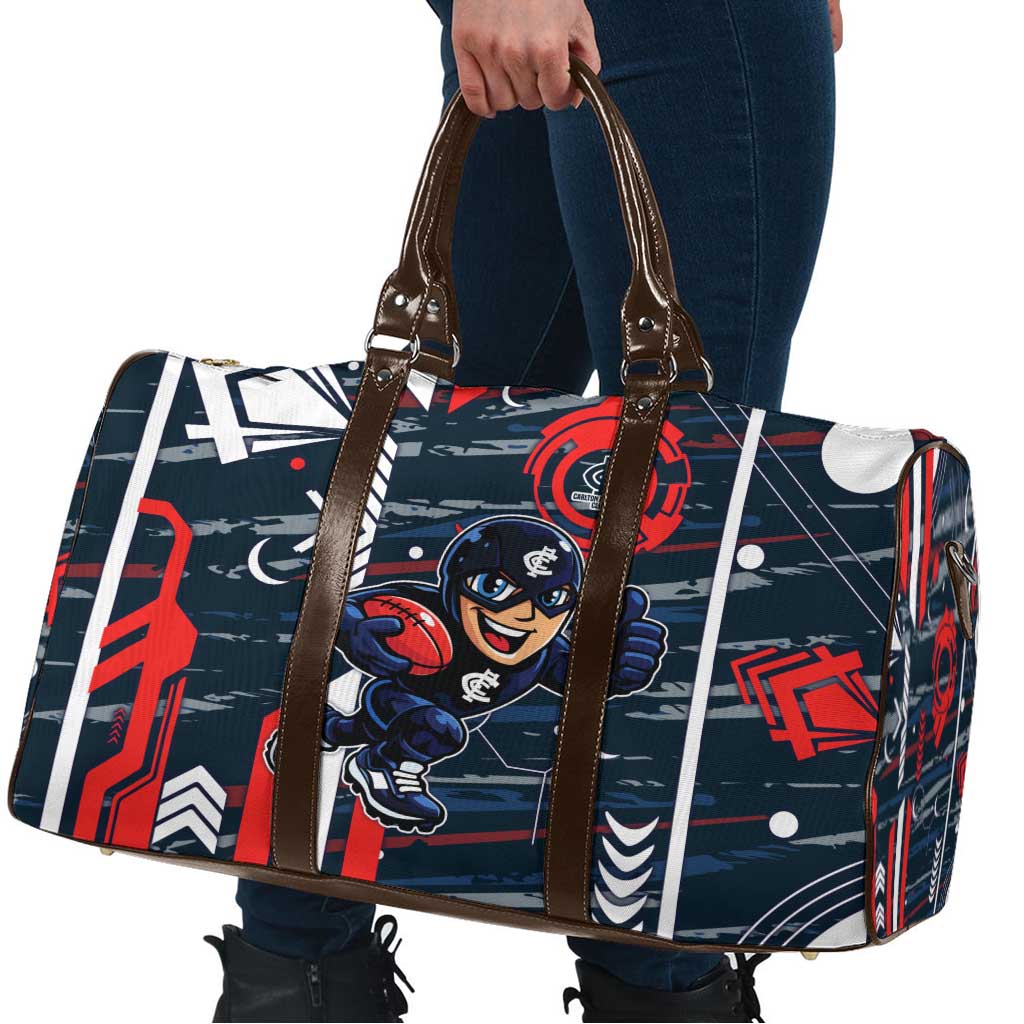 Carlton Football Club Travel Bag Mascot Cartoon Football Illustration Style