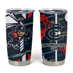 Carlton Football Club Tumbler Cup Mascot Cartoon Football Illustration Style