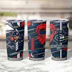 Carlton Football Club Tumbler Cup Mascot Cartoon Football Illustration Style